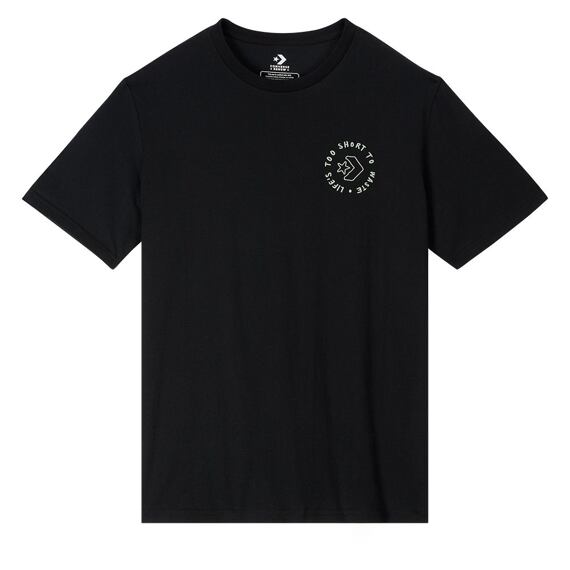 Men’s Life’s Short Embroidered Tee Black